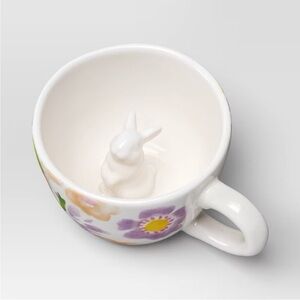 10 fl oz NWT Peek-a-Boo Bunny Floral Tea Cup and saucer set